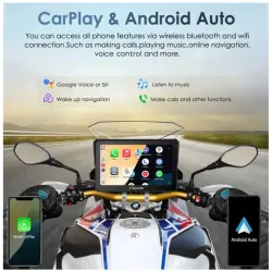 Carpuride W502BS - Système CarPlay pour motos BMW avec intégration du contrôleur d'origine image 5