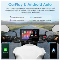 Carpuride W502 Pro Wireless Motorcycle Stereo | Dual Bluetooth Intercom, Compass & Barometer picture 3