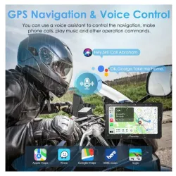 Carpuride W502 Pro Wireless Motorcycle Stereo | Dual Bluetooth Intercom, Compass & Barometer picture 4