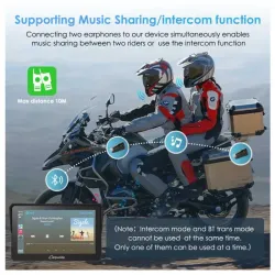 Carpuride W502 Pro Wireless Motorcycle Stereo | Dual Bluetooth Intercom, Compass & Barometer picture 6