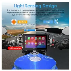Carpuride W502 Pro Wireless Motorcycle Stereo | Dual Bluetooth Intercom, Compass & Barometer picture 8