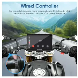 Carpuride W502S Pro | Système CarPlay universel pour motos et support BM05 Plug-and-Play image 7