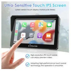 Carpuride W702 Wireless Portable Dual Bluetooth Waterproof IP67 Motorcycle Stereo picture 8