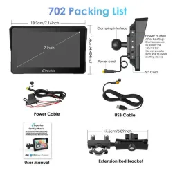 Carpuride W702 Wireless Portable Dual Bluetooth Waterproof IP67 Motorcycle Stereo picture 2