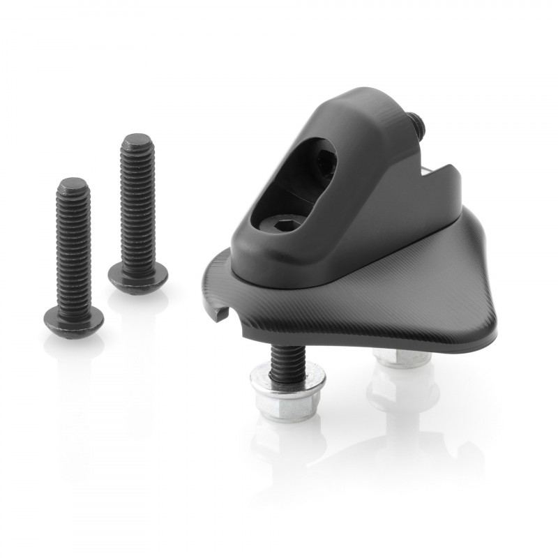 Kit de montage rétroviseur pour carénage et obturateur rétroviseur - Anodisée noir Rizoma Kit de montage rétroviseur pour carénage et obturateur rétroviseur - Anodisée noir Rizoma