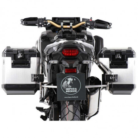 Cutout side support and case set Hepco&Becker Honda CRF1100L Africa Twin & ADV - silver picture 1