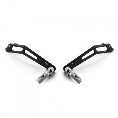 Passenger footrest support kit - black Rizoma