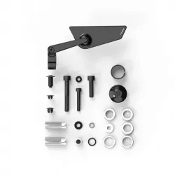 Cut-Edge rearview mirror - Black anodized, Right Rizoma