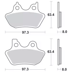 Plaquettes de frein SBS 826H image 2