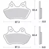 Plaquettes de frein SBS 826H image 2