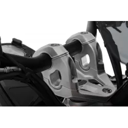 Handlebar risers 38mm ERGO+ Wunderlich BMW R 1300 GS & GSA - silver picture 1