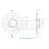 HPE 525 ensemble de chaîne 128 maillons Regina  BMW S 1000 XR - doré image 4